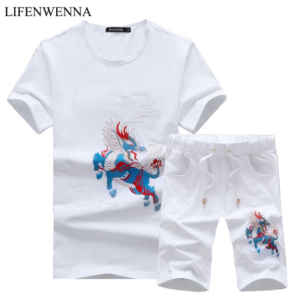 2020 новая летняя короткие наборы mens casual футболка + шорты мода kirin вышивка костюмов для мужчин китайского стиля хлопок костюм наборы, Gray
2020 новая летняя короткие наборы mens casual футболка + шорты мода kirin вышивка костюмов для мужчин китайского стиля хлопок костюм наборы, Gray