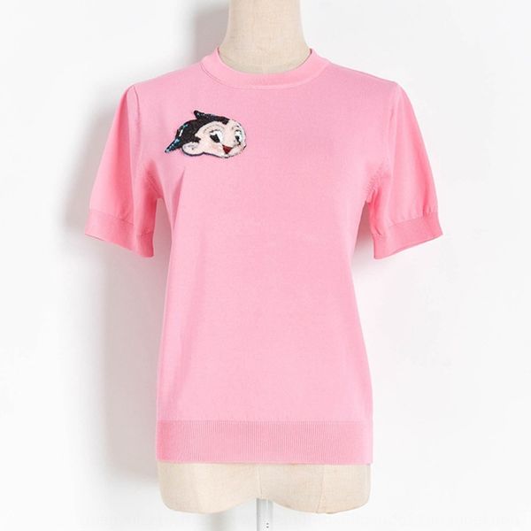 2020 summer knitwear new sequined cartoon astro boy thin short sleeve knitwear women's z20435, White
2020 summer knitwear new sequined cartoon astro boy thin short sleeve knitwear women's z20435, White