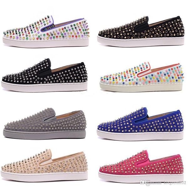 fashion mens women shoes2019 new casual dress boots flats sneakers arrival red bottoms suede with spikes loafers rivets, Black
fashion mens women shoes2019 new casual dress boots flats sneakers arrival red bottoms suede with spikes loafers rivets, Black