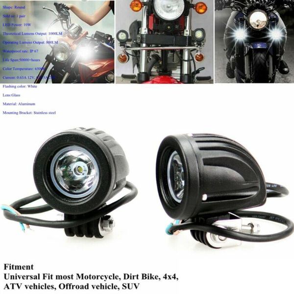 1 pair 2pcs 10w led headlight motorcycle atv driving white round stainless steel 6500k fog light blubs spot lamps waterproof
1 pair 2pcs 10w led headlight motorcycle atv driving white round stainless steel 6500k fog light blubs spot lamps waterproof