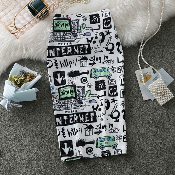 womens pencil skirt summer graffiti 2020 abstract symbol print high waist slim skirts step slip plus size female skirt falda, Black
womens pencil skirt summer graffiti 2020 abstract symbol print high waist slim skirts step slip plus size female skirt falda, Black