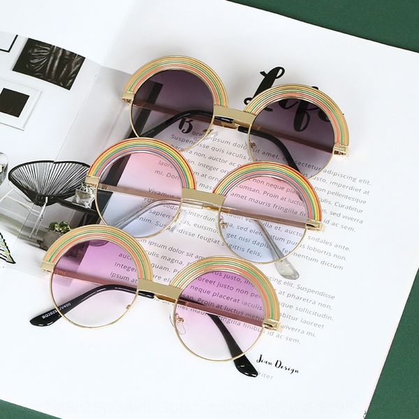 new children's metal 2025 street shooting fashionable sun painted rainbow sunglasses children's all-match glasses, Blue
new children's metal 2025 street shooting fashionable sun painted rainbow sunglasses children's all-match glasses, Blue