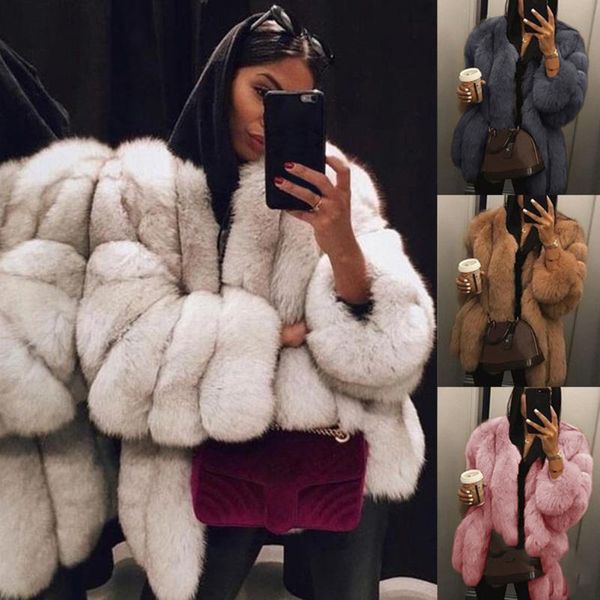 women faux fur coat streetwear autumn winter warm plush teddy coat luxury fake fur jacket faux jacket, Black
women faux fur coat streetwear autumn winter warm plush teddy coat luxury fake fur jacket faux jacket, Black