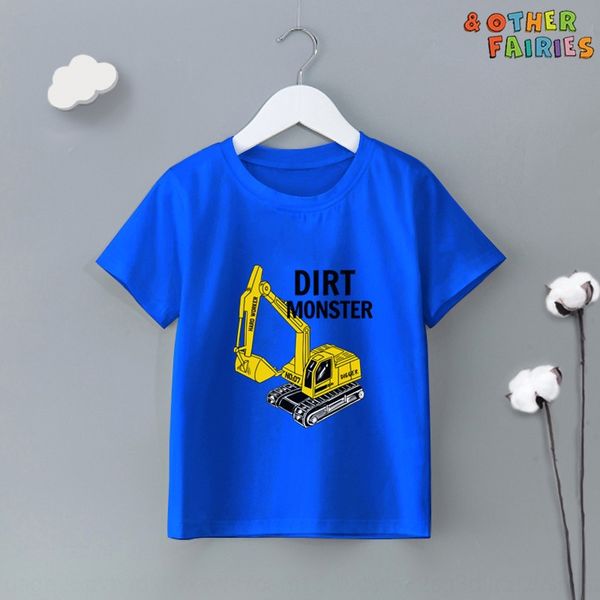 other fairies clothing 2020 summer new korean children's t-shirt children's clothing excavator short-sleeved t-shirt, Blue
other fairies clothing 2020 summer new korean children's t-shirt children's clothing excavator short-sleeved t-shirt, Blue