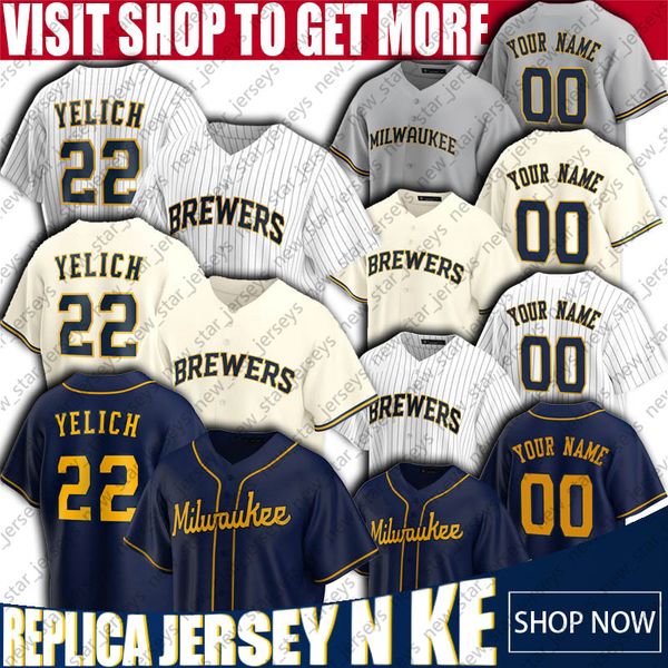 2020 new season milwaukee 22 christian yelich jersey 19 robin yount jerseys brandon woodruff jersey ryan braun lorenzo cain baseball, Blue;black
2020 new season milwaukee 22 christian yelich jersey 19 robin yount jerseys brandon woodruff jersey ryan braun lorenzo cain baseball, Blue;black