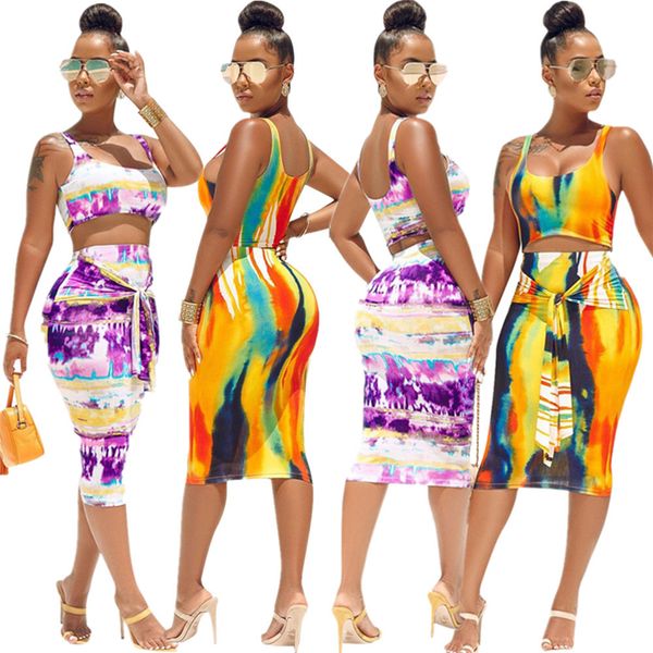 2020 new in europe and america fashion women's two piece set tie-dye suspender skirt suit two-piece suit, White
2020 new in europe and america fashion women's two piece set tie-dye suspender skirt suit two-piece suit, White