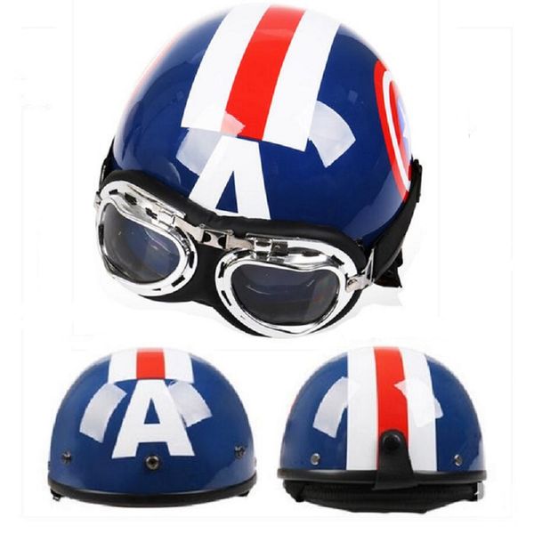 2020 new captain america cartoon electric bicycle motorcycle helmet winter retro style helmet abs summer half face helmets four seasons
2020 new captain america cartoon electric bicycle motorcycle helmet winter retro style helmet abs summer half face helmets four seasons