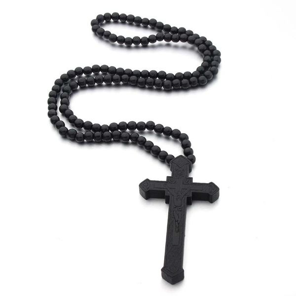 voq new jesus carved pattern pendant wood beads chain cross necklace christian religious prayer christmas jewelry gifts, Silver
voq new jesus carved pattern pendant wood beads chain cross necklace christian religious prayer christmas jewelry gifts, Silver