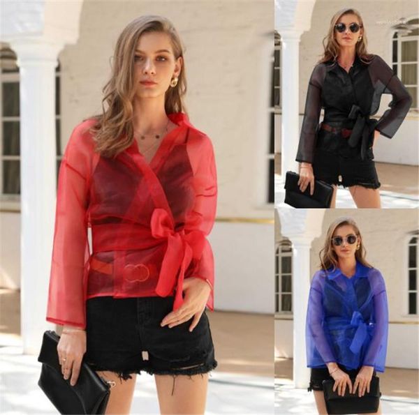 lace up see through blouse new women designer cothing women v neck mesh blouse fashion solid long sleeve, White
lace up see through blouse new women designer cothing women v neck mesh blouse fashion solid long sleeve, White
