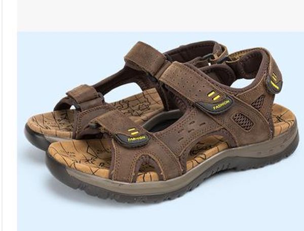 2017 summer the men's faashion sandals genuine leather flat shoes slippers beach walking casual mens shoessmileseller 01d cs08, Black
2017 summer the men's faashion sandals genuine leather flat shoes slippers beach walking casual mens shoessmileseller 01d cs08, Black