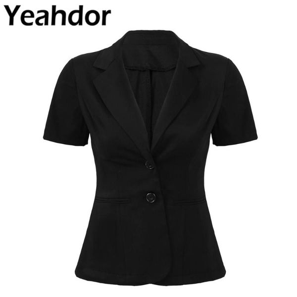 black womens formal blazers notch lapel short sleeves two buttons slim fit office lady work suit business blazer female jackets, White;black
black womens formal blazers notch lapel short sleeves two buttons slim fit office lady work suit business blazer female jackets, White;black