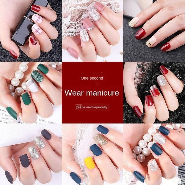 wearable fake nails 30 pieces of nail detachable patches repeatedly pregnant women students nurses give nail tape summer, Red;gold
wearable fake nails 30 pieces of nail detachable patches repeatedly pregnant women students nurses give nail tape summer, Red;gold