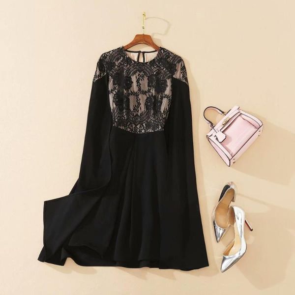 casual dresses european and american women's clothing 2021 summer style bud silk round collar fashion cape black dress, Black;gray
casual dresses european and american women's clothing 2021 summer style bud silk round collar fashion cape black dress, Black;gray