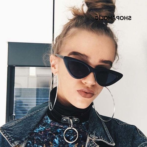 small cat eye ladies sunglasses red black frame women brand designer sun glasses for women vintage eyewear shades uv400, White;black 
small cat eye ladies sunglasses red black frame women brand designer sun glasses for women vintage eyewear shades uv400, White;black