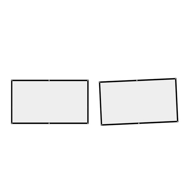 2pcs 16:9 foldable projection screen hd home cinema projector cloth 60inch
