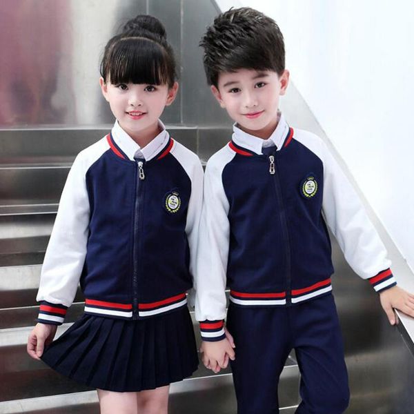children cotton korean japanese student school uniforms girls boys kids autumn outdoor sports baseball tracksuit outfits, White
children cotton korean japanese student school uniforms girls boys kids autumn outdoor sports baseball tracksuit outfits, White