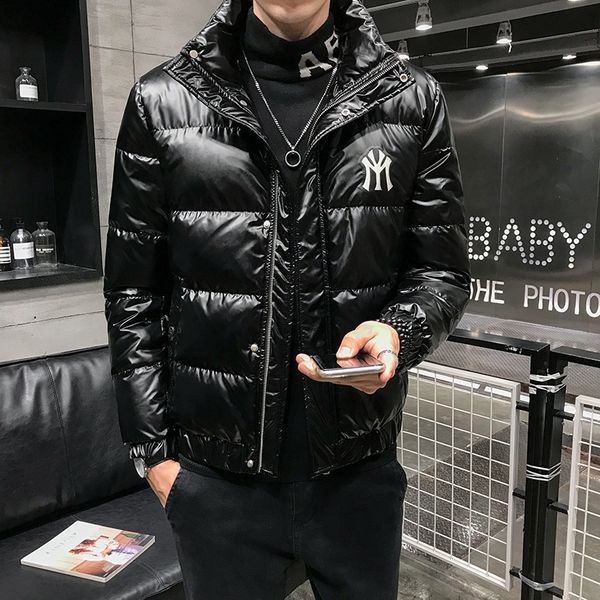 winter coat men down jacket 's 2019 new korean style trendy stand collar handsome bright face short thin winter down jacket for men, Black
winter coat men down jacket 's 2019 new korean style trendy stand collar handsome bright face short thin winter down jacket for men, Black