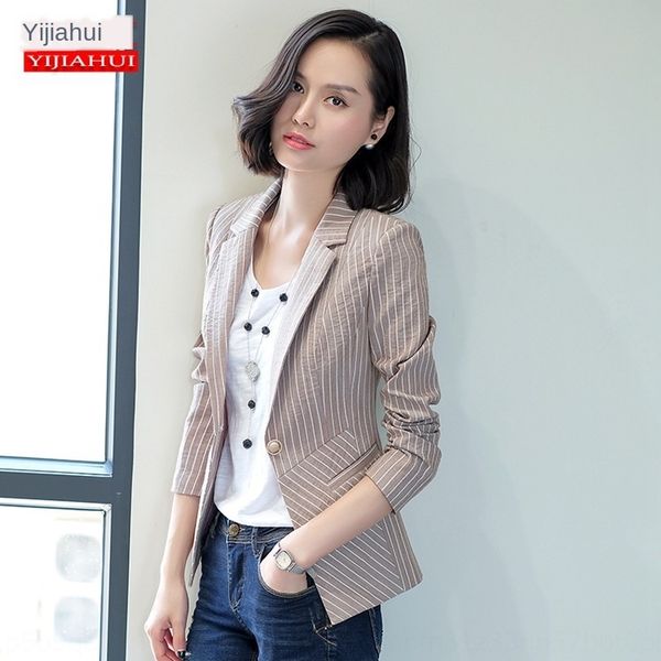 autumn and winter striped women's fashionable slimming coat coat sweet one button small suit large size long sleeve suit top, White;black
autumn and winter striped women's fashionable slimming coat coat sweet one button small suit large size long sleeve suit top, White;black