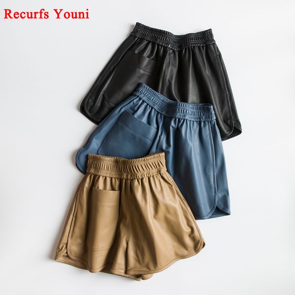 winter women harajuku genuine leather elastic high waist large pocket wide leg shorts casual mujer booty short yellow/blue, White;black
winter women harajuku genuine leather elastic high waist large pocket wide leg shorts casual mujer booty short yellow/blue, White;black