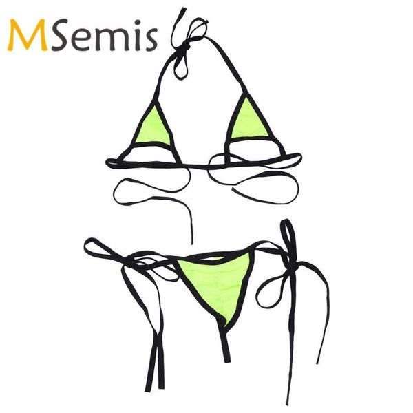 women's swimwear swimsuit micro mini bikini set two pieces with tie side g-string thongs underwear swim suit, White;black
women's swimwear swimsuit micro mini bikini set two pieces with tie side g-string thongs underwear swim suit, White;black