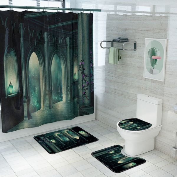 wko4r dark palace home textile carpet shower curtain printed shower curtain toilet mat carpet combination set bathroom decoration home texti
wko4r dark palace home textile carpet shower curtain printed shower curtain toilet mat carpet combination set bathroom decoration home texti