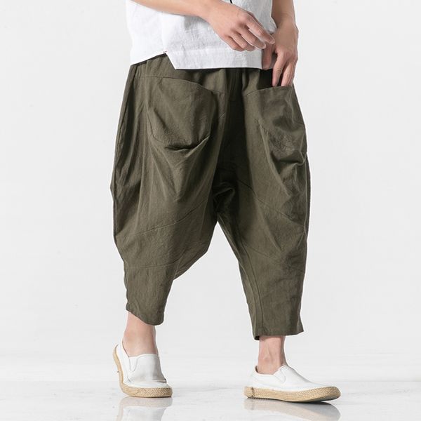 2020 summer cotton harem pants men casual hip hop trousers linen pants male chinese style solid calf-length joggers streetwear, Black
2020 summer cotton harem pants men casual hip hop trousers linen pants male chinese style solid calf-length joggers streetwear, Black