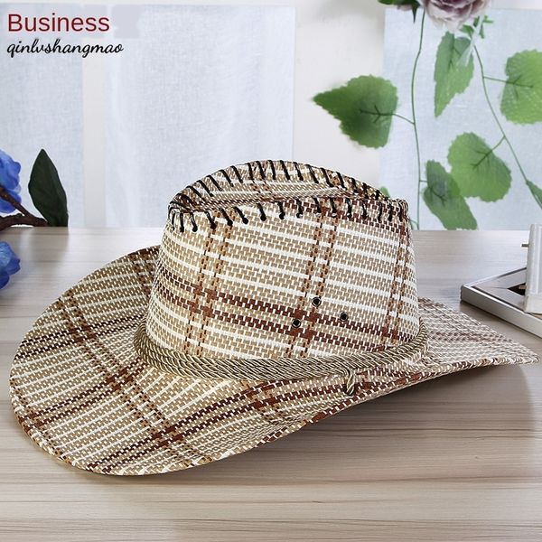 summer men's outdoor cowboy cowboy sun sun british plaid beach sunshade hat scenic spot sunscreen hat, Blue;gray
summer men's outdoor cowboy cowboy sun sun british plaid beach sunshade hat scenic spot sunscreen hat, Blue;gray