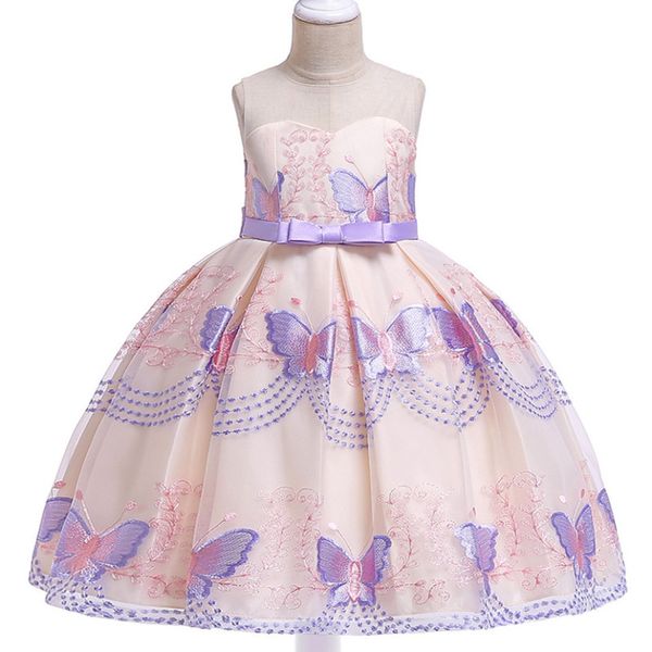 2019 new sweet princess children's baby host stage girl butterfly embroidery party wedding dress t200709, Red;yellow
2019 new sweet princess children's baby host stage girl butterfly embroidery party wedding dress t200709, Red;yellow