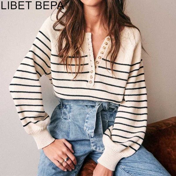 new 2020 autumn winter women sweater v-neck buttons knitted pullovers striped casual fashionable wild lady knitwear sw6154, White;black
new 2020 autumn winter women sweater v-neck buttons knitted pullovers striped casual fashionable wild lady knitwear sw6154, White;black