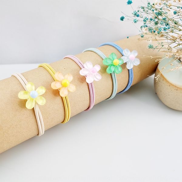 boutique cute disposable rubber children's korean accessories rubber band rope hair band hair rope web red glow, Slivery;white