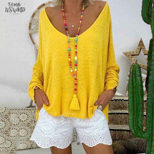 новый женский мода плюс размер длинные рукава повседневная футболка горячие женщин большой вырез изогнутые хем твердые вершины blusa mujer м, White 
новый женский мода плюс размер длинные рукава повседневная футболка горячие женщин большой вырез изогнутые хем твердые вершины blusa mujer м, White