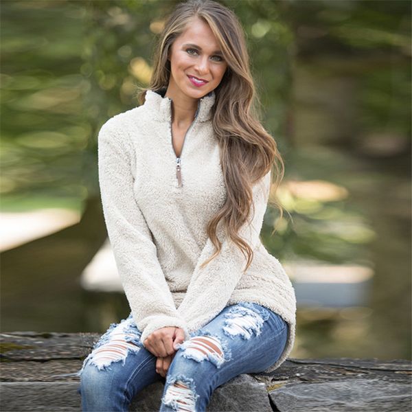 women's hoodies & sweatshirts autumn fleece pullover 2021 casual loose women teddy long sleeves solid zipper slim female, Black
women's hoodies & sweatshirts autumn fleece pullover 2021 casual loose women teddy long sleeves solid zipper slim female, Black