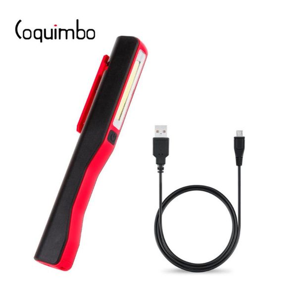 Coquimbo Usb Charging Cob Led Multifunction Led Torch Light With Magnetic Working Inspection Lamp Pen Pocket Lamp