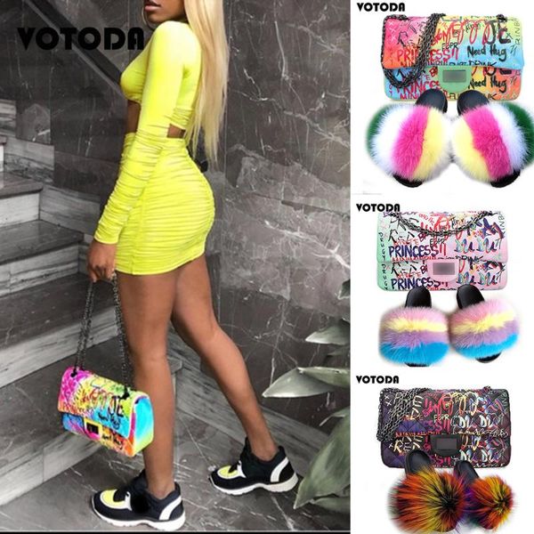 woman fur slippers jelly bag set fluffy fur slides furry real flip flops rainbow graffiti handbag summer women shoes bag, Black
woman fur slippers jelly bag set fluffy fur slides furry real flip flops rainbow graffiti handbag summer women shoes bag, Black