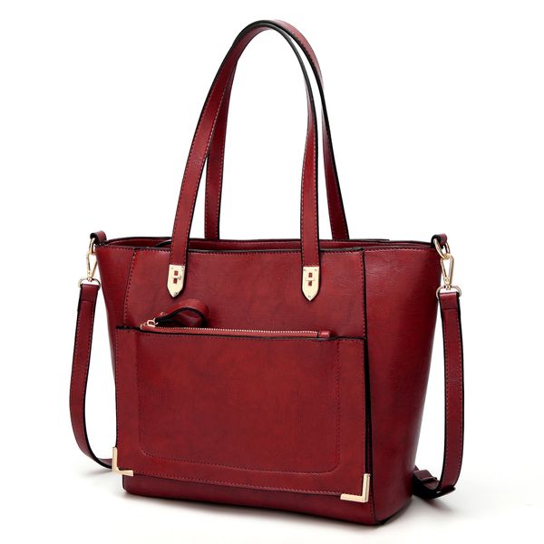 sdn new trend retro lady handbag, european and american solid color pu shoulder messenger bag, large capacity business bag, Black;red
sdn new trend retro lady handbag, european and american solid color pu shoulder messenger bag, large capacity business bag, Black;red