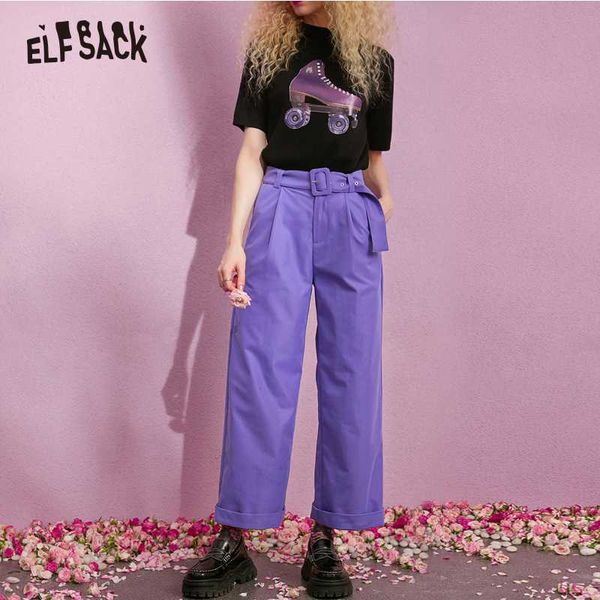 elfsack новая женщина wide leg pants casual вязаная mid кулиской брюки женщины сплошной streetwear полная длина femme фиолетовые брюки, Black;white
elfsack новая женщина wide leg pants casual вязаная mid кулиской брюки женщины сплошной streetwear полная длина femme фиолетовые брюки, Black;white