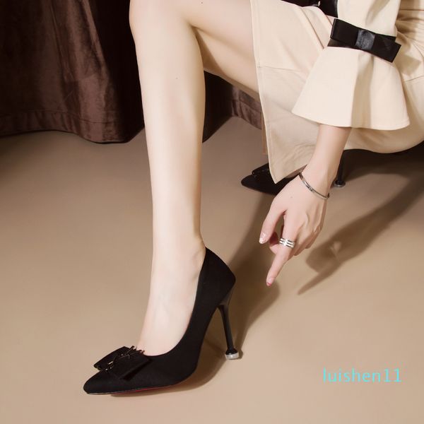 tacones mujer 2019 new style trendy elegant women pumps flock high heels red bottom slip-on scarpe donna work shoes l11, Black
tacones mujer 2019 new style trendy elegant women pumps flock high heels red bottom slip-on scarpe donna work shoes l11, Black