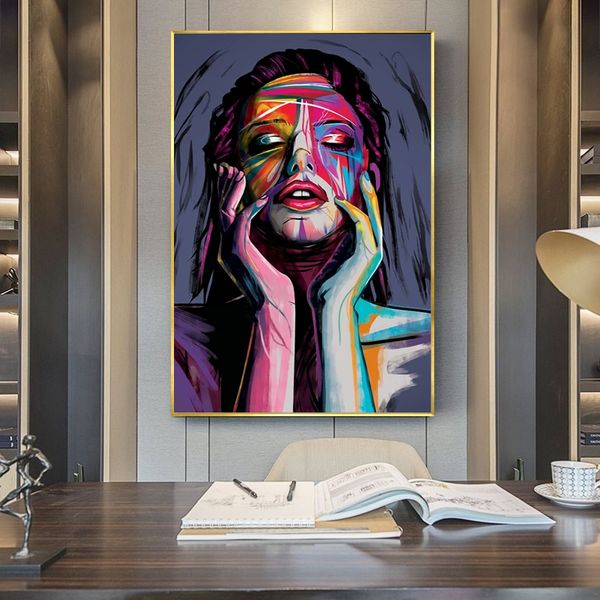 abstract watercolor graffiti girl street pop art canvas painting poster prints wall art for living room home decor (no frame
abstract watercolor graffiti girl street pop art canvas painting poster prints wall art for living room home decor (no frame