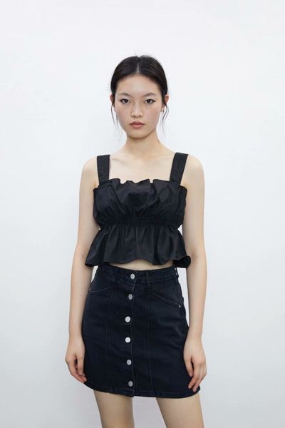 spring and summer 2020 new french women's elegant pleated suspender sling shirt shirt wg16s2en2000, White
spring and summer 2020 new french women's elegant pleated suspender sling shirt shirt wg16s2en2000, White