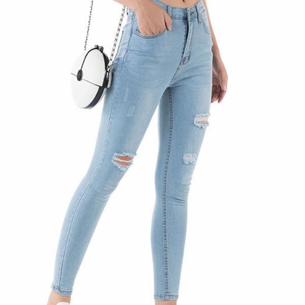 2020 jeans pancil pants women high waist slim hole ripped denim jeans casual stretch trousers for women, Blue
2020 jeans pancil pants women high waist slim hole ripped denim jeans casual stretch trousers for women, Blue