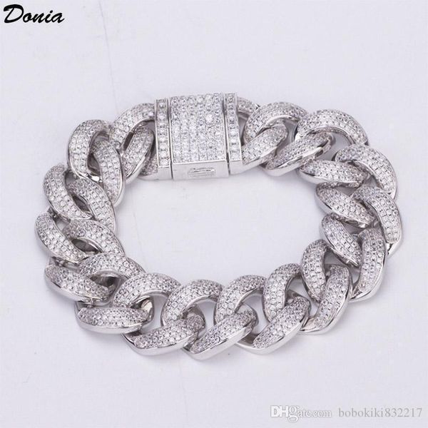 donia jewelry fashion europe and america hiphop hip hop bracelet micro inlaid zircon men's bracelet cuban chain, Black
donia jewelry fashion europe and america hiphop hip hop bracelet micro inlaid zircon men's bracelet cuban chain, Black