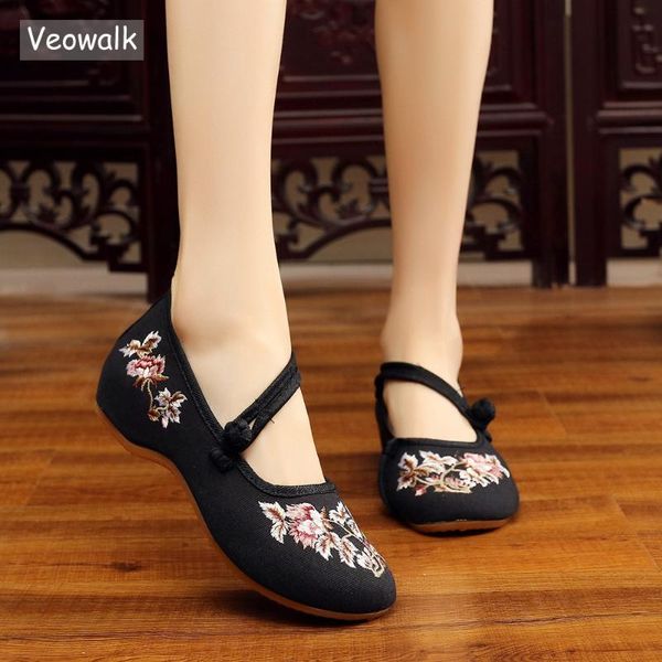 veowalk oblique buckles women casual denim cotton ballet flats flowers embroidered elegant ladies canvas embroidery shoes, Black
veowalk oblique buckles women casual denim cotton ballet flats flowers embroidered elegant ladies canvas embroidery shoes, Black