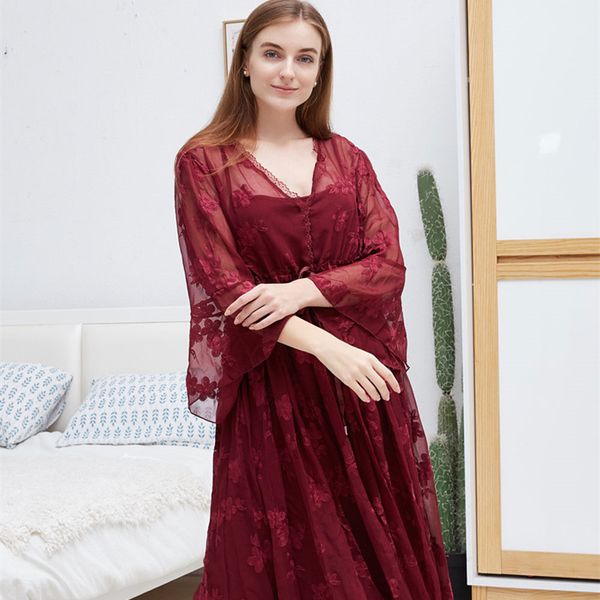 lace long nightgown white romantic sleepwear autumn summer night dress nightgown women vintage sleep home wear dress kaftan, Black;red
lace long nightgown white romantic sleepwear autumn summer night dress nightgown women vintage sleep home wear dress kaftan, Black;red