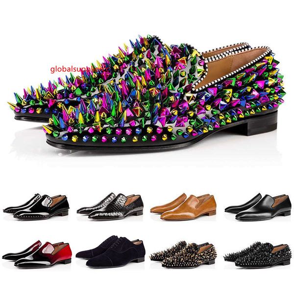 with luxury bottom designer s studded spikes brand mens dress shoes leather men party wedding lover sports sneakers 39-47, Black;green
with luxury bottom designer s studded spikes brand mens dress shoes leather men party wedding lover sports sneakers 39-47, Black;green