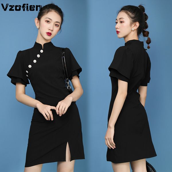 chinese traditional slim mini cheongsam short sleeve black cheongsam elegant girls students oriental qipao dresses for party, Red
chinese traditional slim mini cheongsam short sleeve black cheongsam elegant girls students oriental qipao dresses for party, Red
