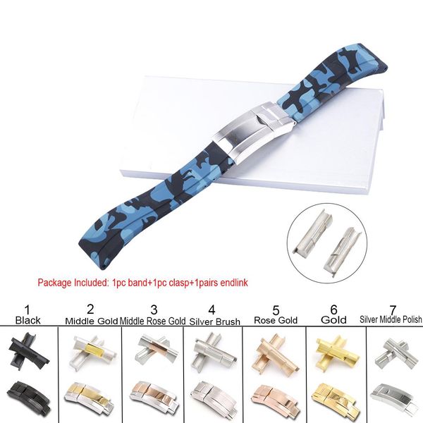 carlywet 20mm replacement wrist bracelet rubber watch band 316l steel solid curved end link for rolex sub mariner gmt day tona, Black;brown
carlywet 20mm replacement wrist bracelet rubber watch band 316l steel solid curved end link for rolex sub mariner gmt day tona, Black;brown