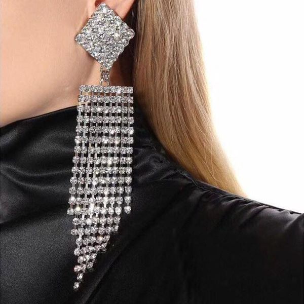 rhinestone chain tassel dangle earrings for women fashion jewelry boho maxi collection earrings accessories, Silver
rhinestone chain tassel dangle earrings for women fashion jewelry boho maxi collection earrings accessories, Silver