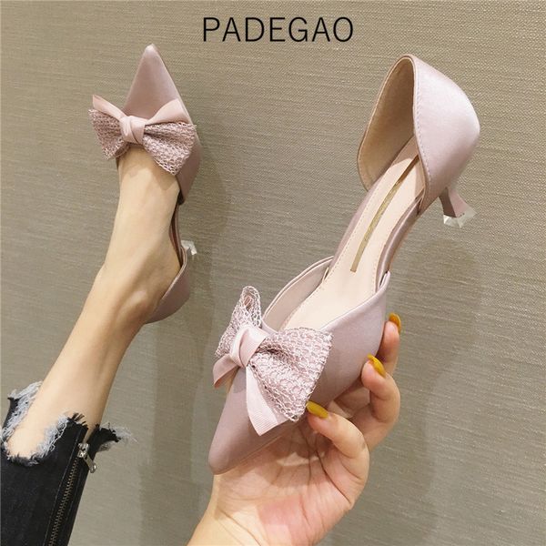 high heels 2020 women shoes wedding casual heels fashion party kitten, Black