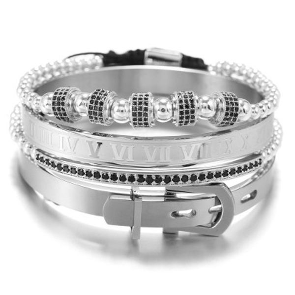 4pcs/set hip hop hand made bead bracelet men copper pave cz zircon stainless steel bracelets & bangles jewelry, Black
4pcs/set hip hop hand made bead bracelet men copper pave cz zircon stainless steel bracelets & bangles jewelry, Black