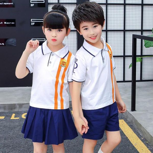 children's primary school uniforms teenage summer short sleeve outdoor clothing sports kids tracksuit outfits costumes, White
children's primary school uniforms teenage summer short sleeve outdoor clothing sports kids tracksuit outfits costumes, White